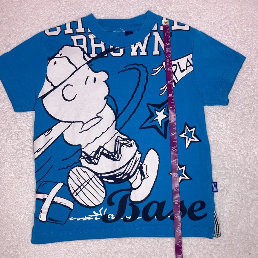 Charlie Brown baseball peanuts snoopy Woodstock short sleeve tee size 4